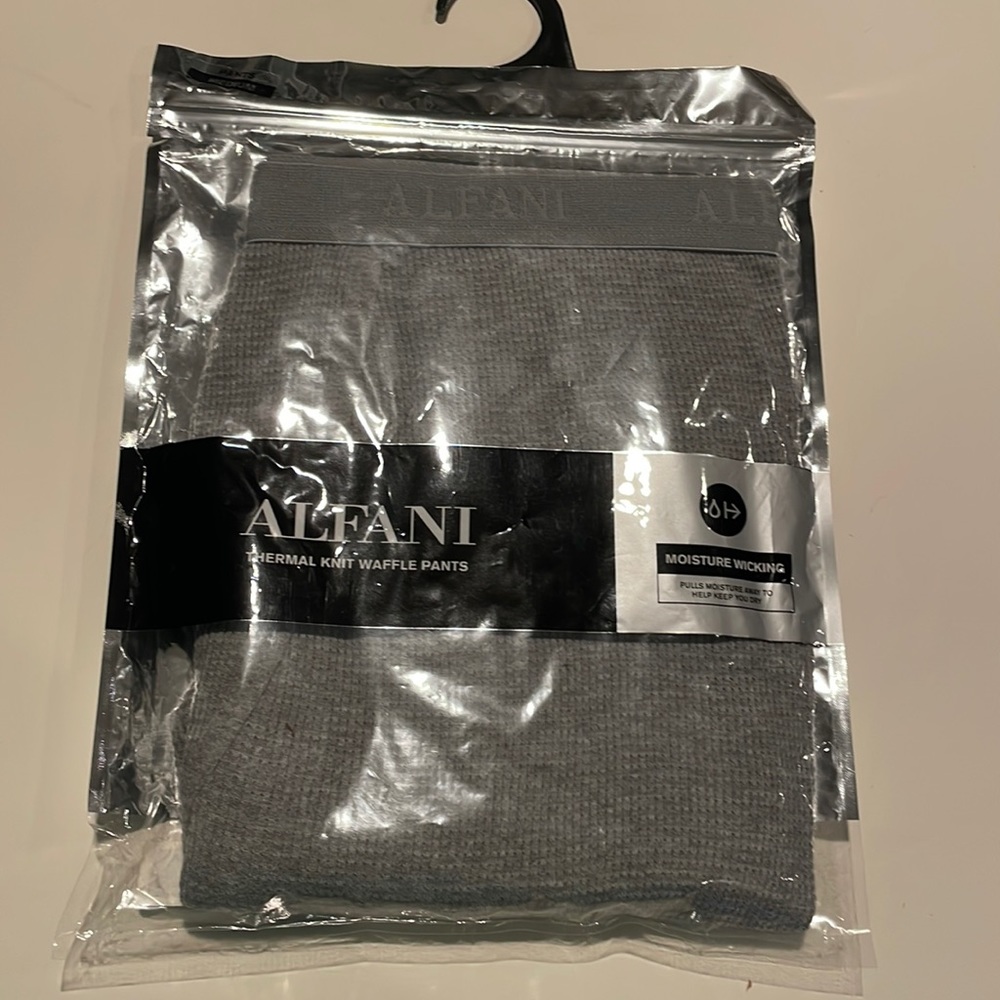 Alfani Mens Thermal Knit Waffle Pants - Medium